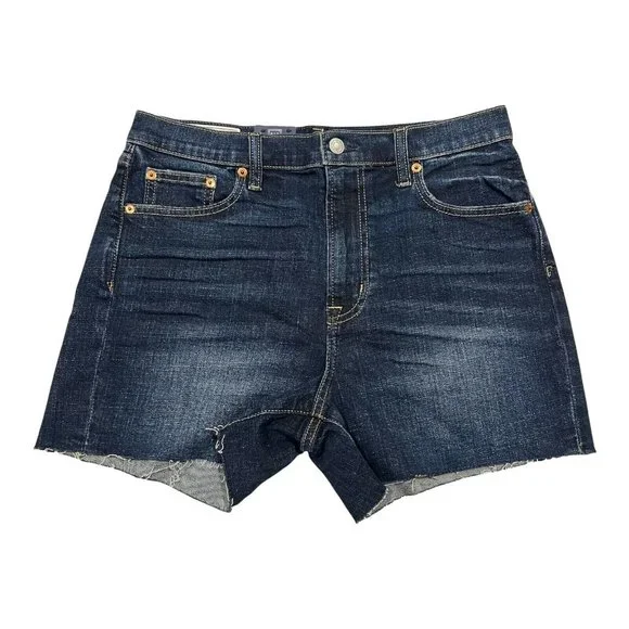 NWT GAP Women's 4" Denim Shorts Sz 14 High Rise Darker Wash #660403 - Picture 1 of 5